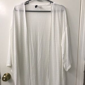 Semi Sheer White Kimono